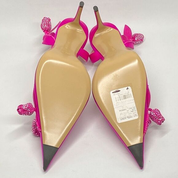 Mach & Mach Wonder Tulip 95MM Silk & Crystal Slingback Pumps size 40 - Picture 14 of 15